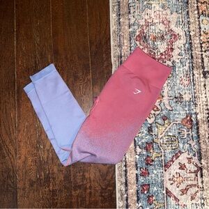 Gymshark Pink and Blue Ombré Leggings